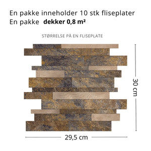 10-pk Karoline selvklebende veggfliser