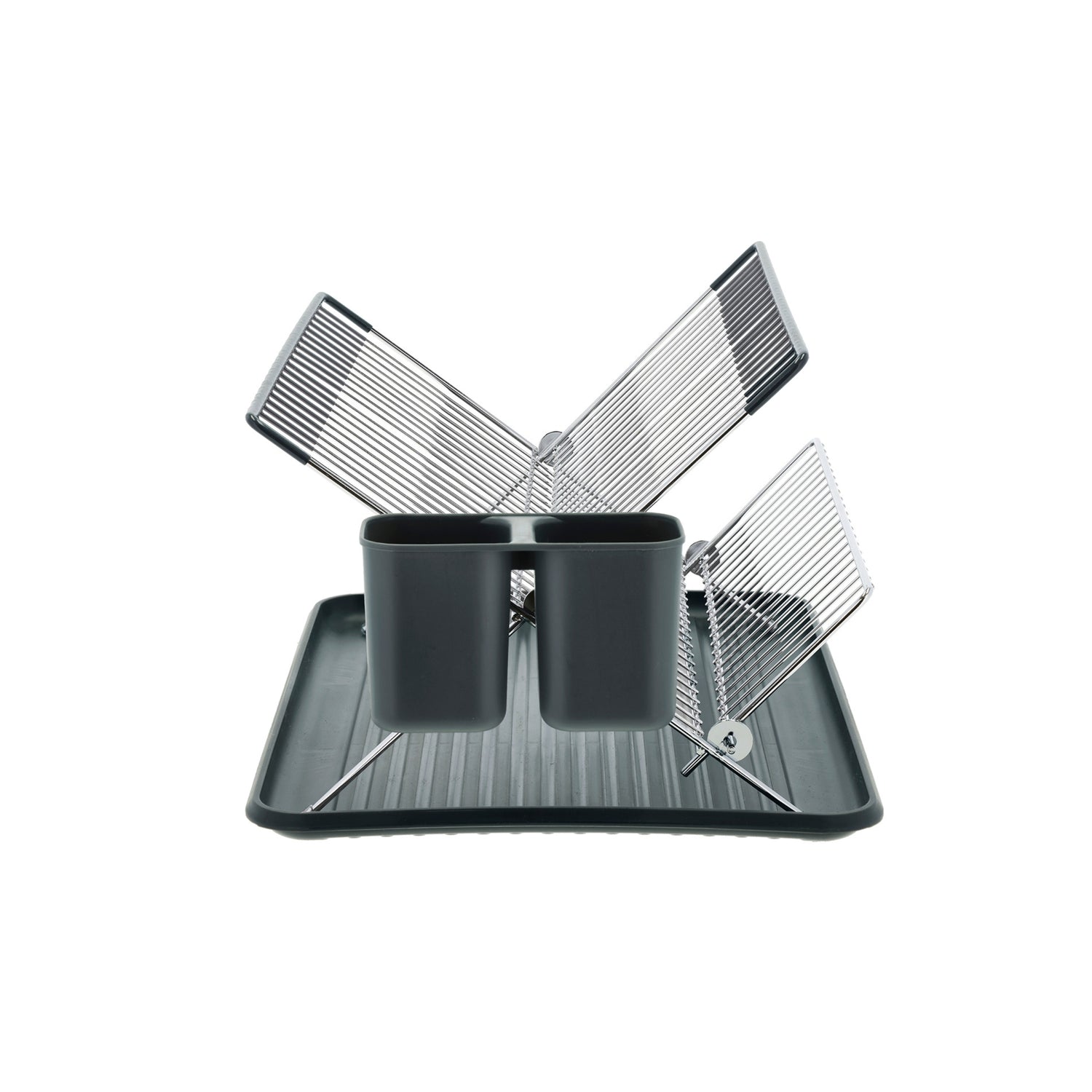 detaljbilde av stålrist og oppbygning av oppvaskstativ