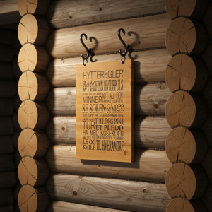 Skilt hytteregler natur