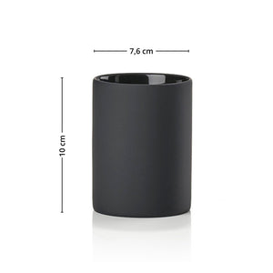 Tannbørsteholder Karma sort 7,6 x 10 cm - Lindas Dekor