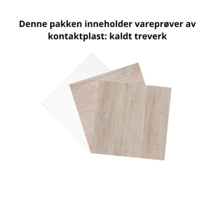 Pakke av vareprøver i kaldt treverk 