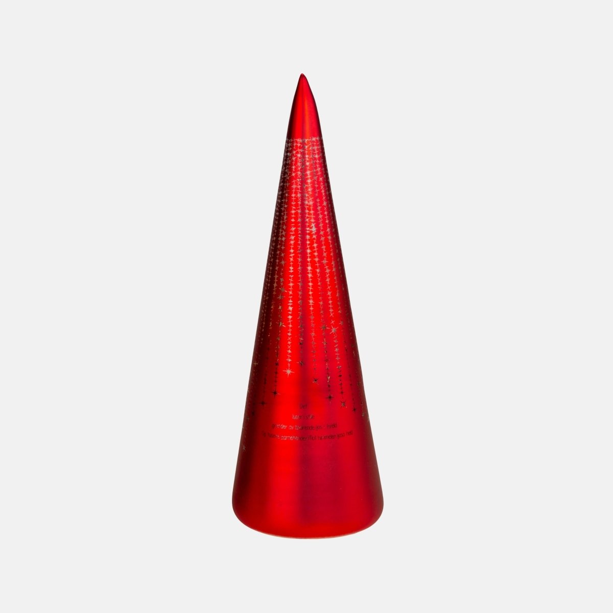 Lyslykt LED "Det lyser..." Rød kjegle 30 cm - Lindas Dekor