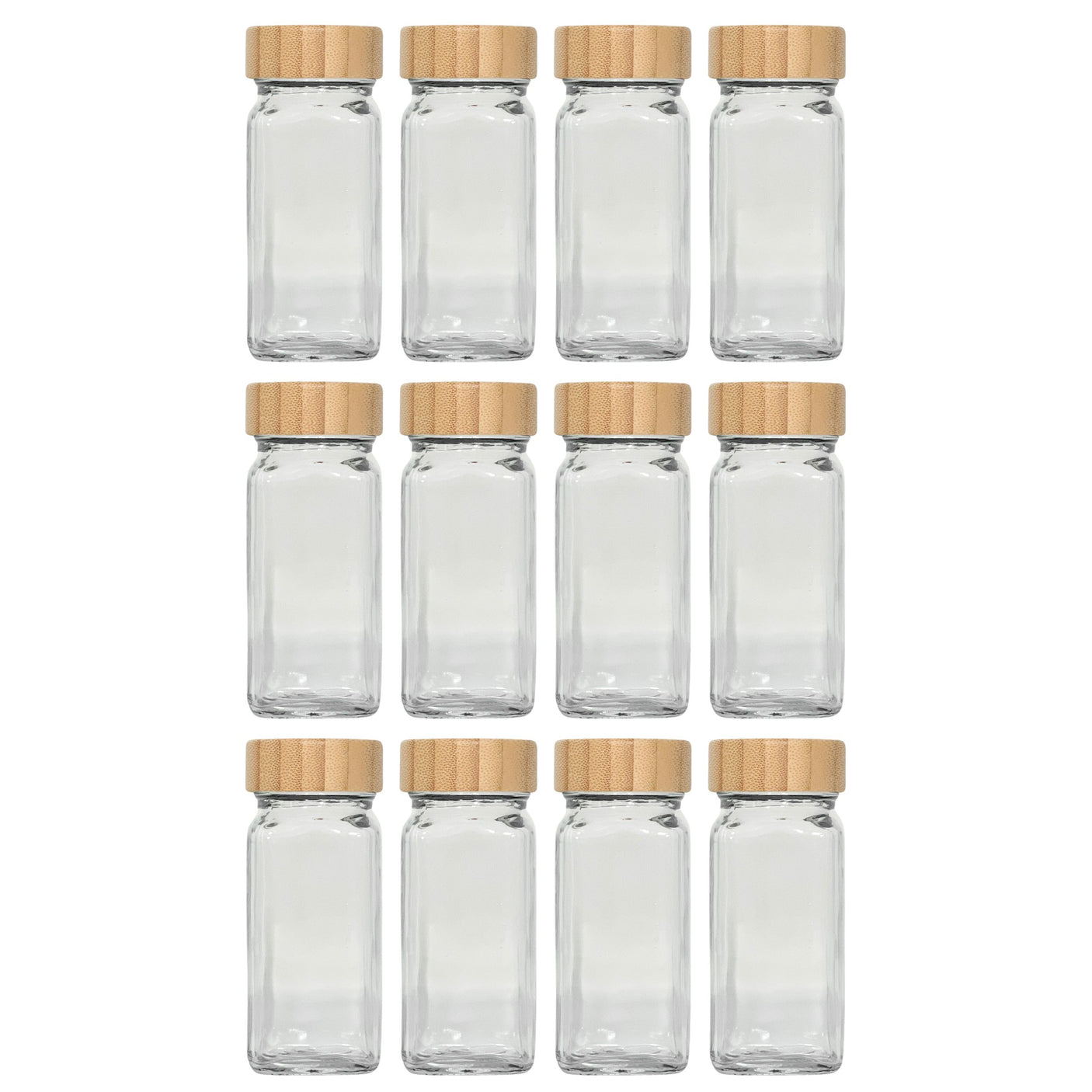 Krydderglass, firkantet 12-pk