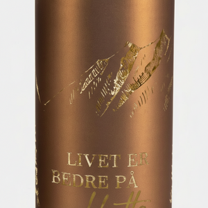 Lyslykt LED Livet på hytta brun 9 x 25 cm