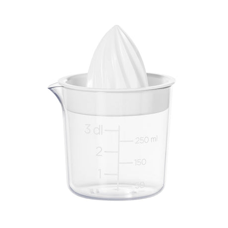 Målebeger med sitruspresse til dressinger, juice og baking