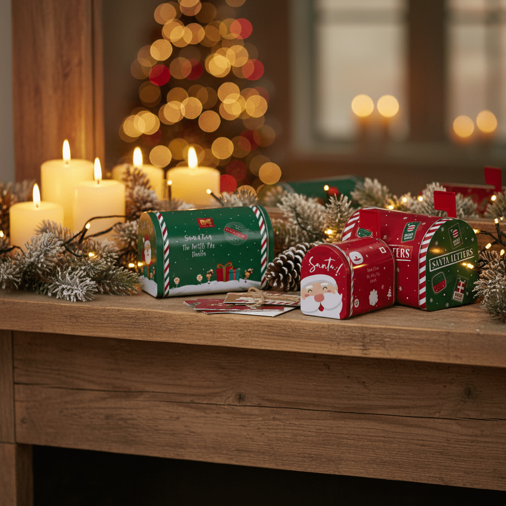 Stor grön postkasse till tomte - Lindas Dekor