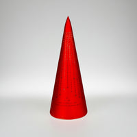 Lyslykt LED "Det lyser..." Rød kjegle 25 cm