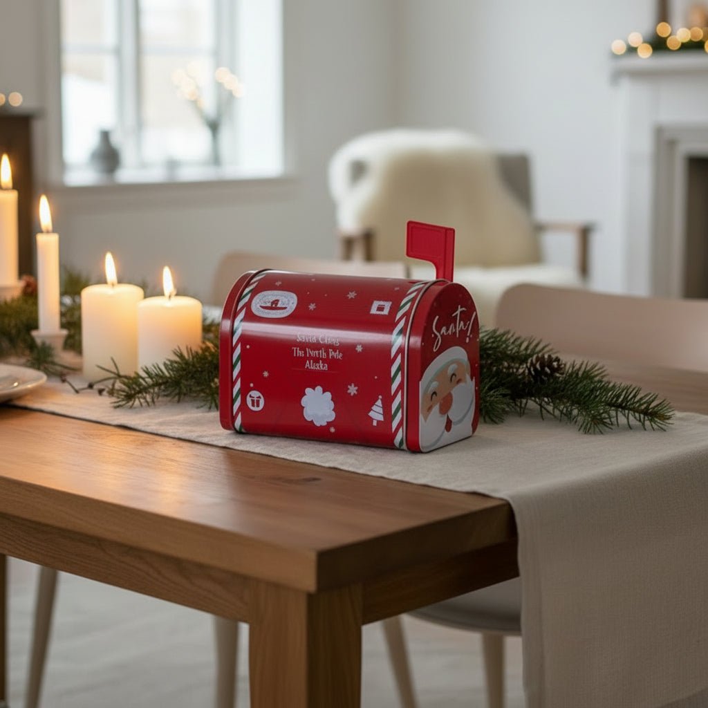 Postkasse til nisse rød, liten - Lindas Dekor