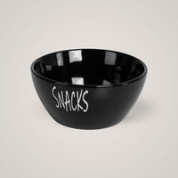 Skål keramikk sort snacks liten