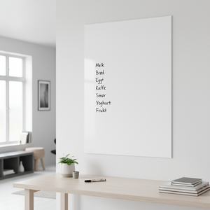 Whiteboardfolie med tusj brukt til tegning og notater