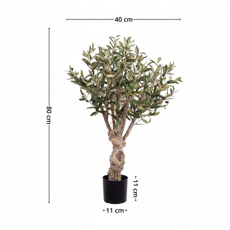 Vedlikeholdsfritt kunstig oliventre med justerbare grener