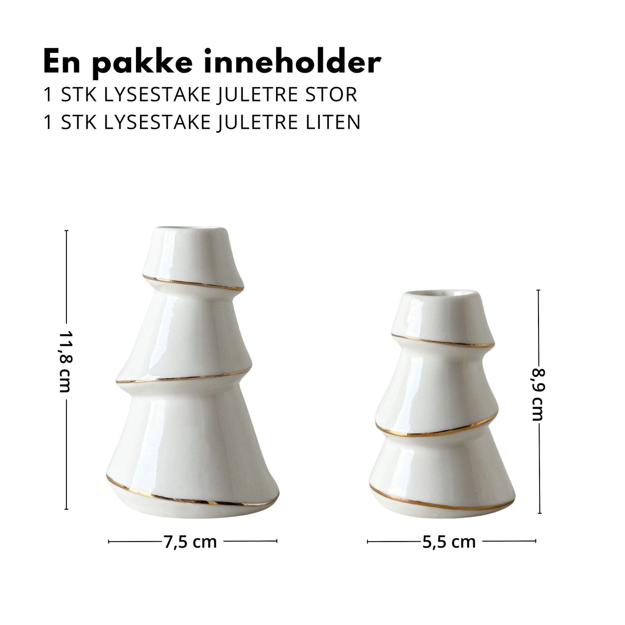 Sett med lysestake 2 stk
