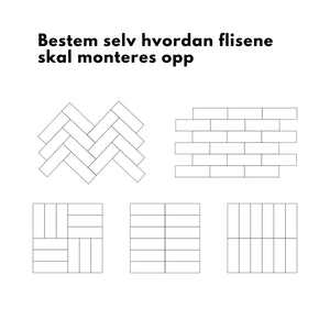 Hailey grå selvklebende veggfliser