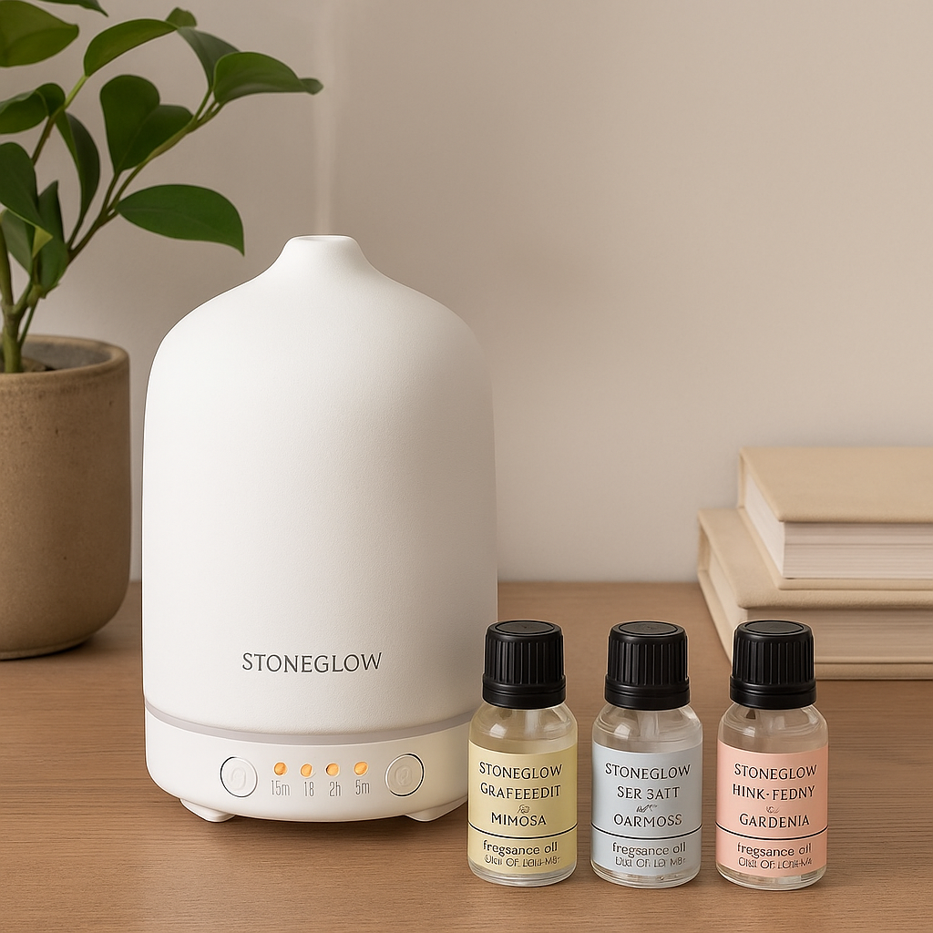 Aromadiffuser startpakke hvit