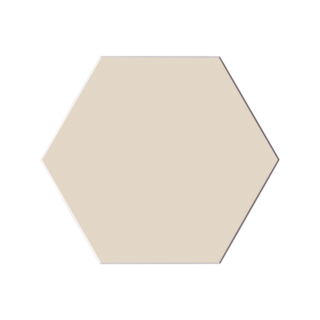 Hexagon beige selvklebende veggflis 20-pk