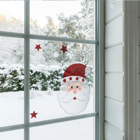 Julesticker nisse og snømann med glitter 29 x 40 cm - Lindas Dekor Wallstickers