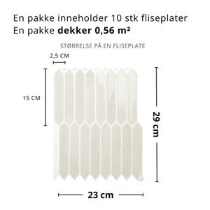 Hedda beige självhäftande väggkakel