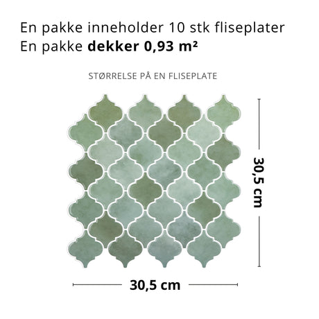 Mål a grønn selvklebende flis