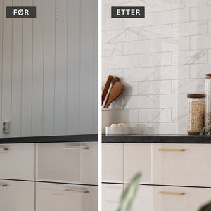 24-pk Hailey marmor selvklebende veggfliser