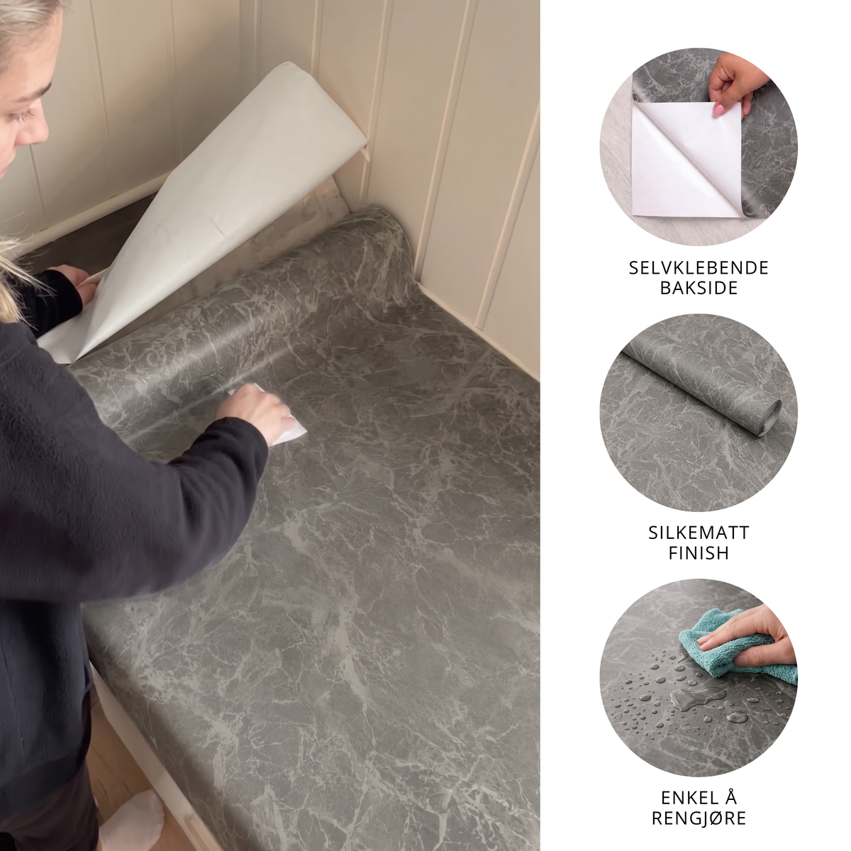 Kalksten Anthracit kontaktplast