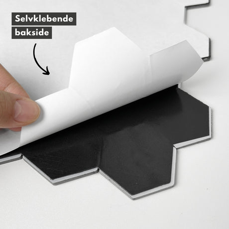 10-pack Grace hexagon självhäftande väggplattor