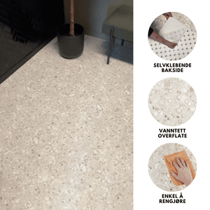8-pk Sahara beige selvklebende fliser - Lindas Dekor Fliser