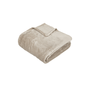 Flanellpledd beige 130 x 180 cm