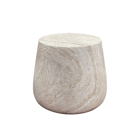 Bonn sidebord fiberclay natur ø47,5 cm - Lindas Dekor Sidebord