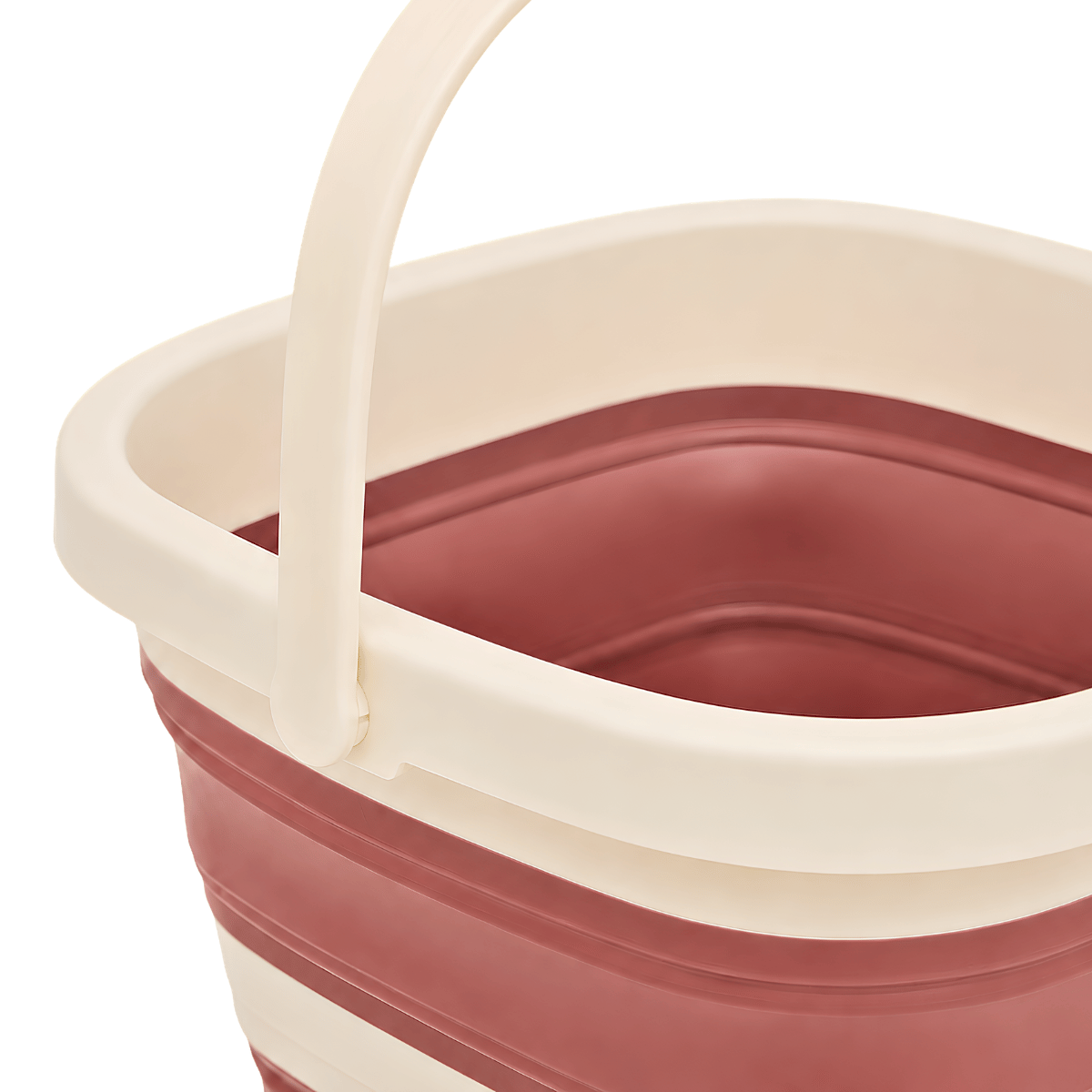 Sammenleggbar bøtte 5 liter gammelrosa