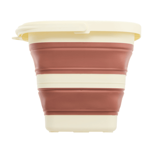 Sammenleggbar bøtte 5 liter gammelrosa