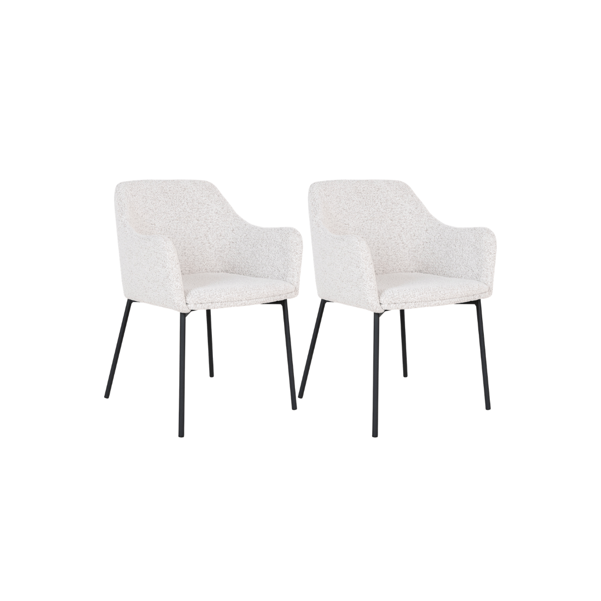 2-pk Melilla spisestol hvit