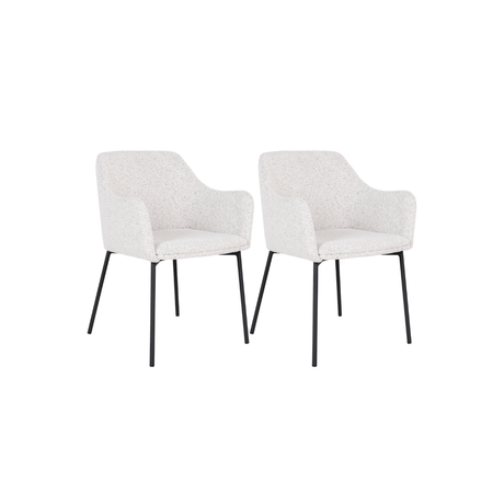 2-pk Melilla spisestol hvit - Lindas Dekor Spisestol