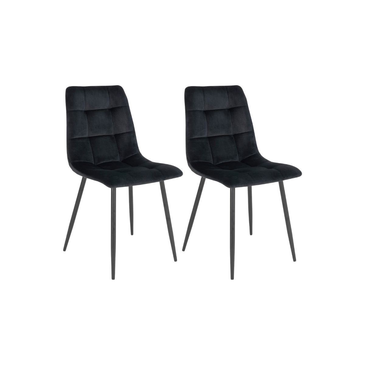 2-pk Middelfart spisestol sort - Lindas Dekor Spisestol