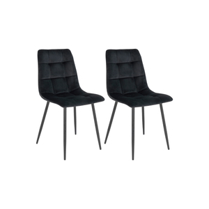 2-pk Middelfart spisestol sort - Lindas Dekor Spisestol