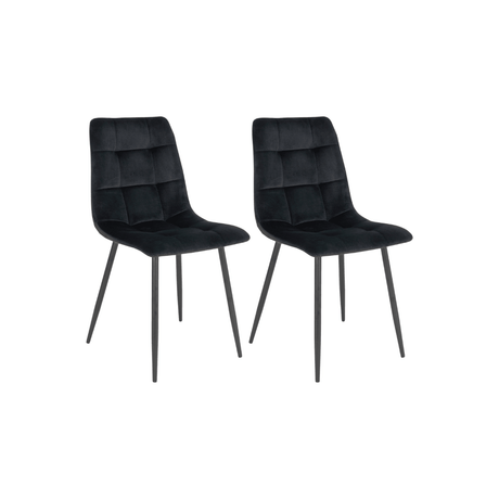 2-pk Middelfart spisestol sort - Lindas Dekor Spisestol