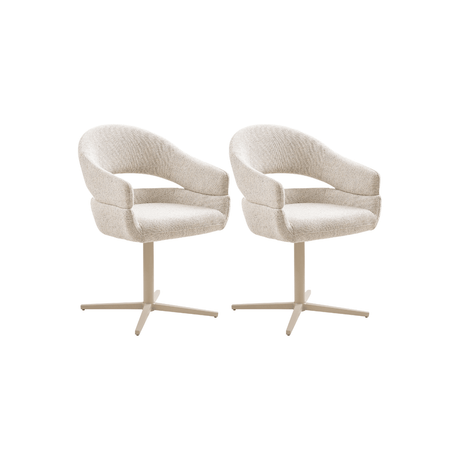 2-pk Dover dreibar spisestol beigemelert - Lindas Dekor Spisestol