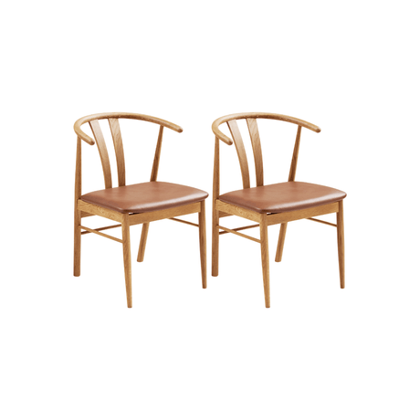2-pk Artenara spisestol natur/brun - Lindas Dekor Spisestol