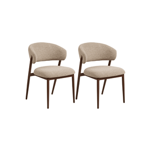2-pk Cavi spisestol sand/valnøttfarget - Lindas Dekor Spisestol