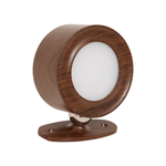 Laddbar LED-vägglampa i träverk med touch-dimming, 9,2 cm