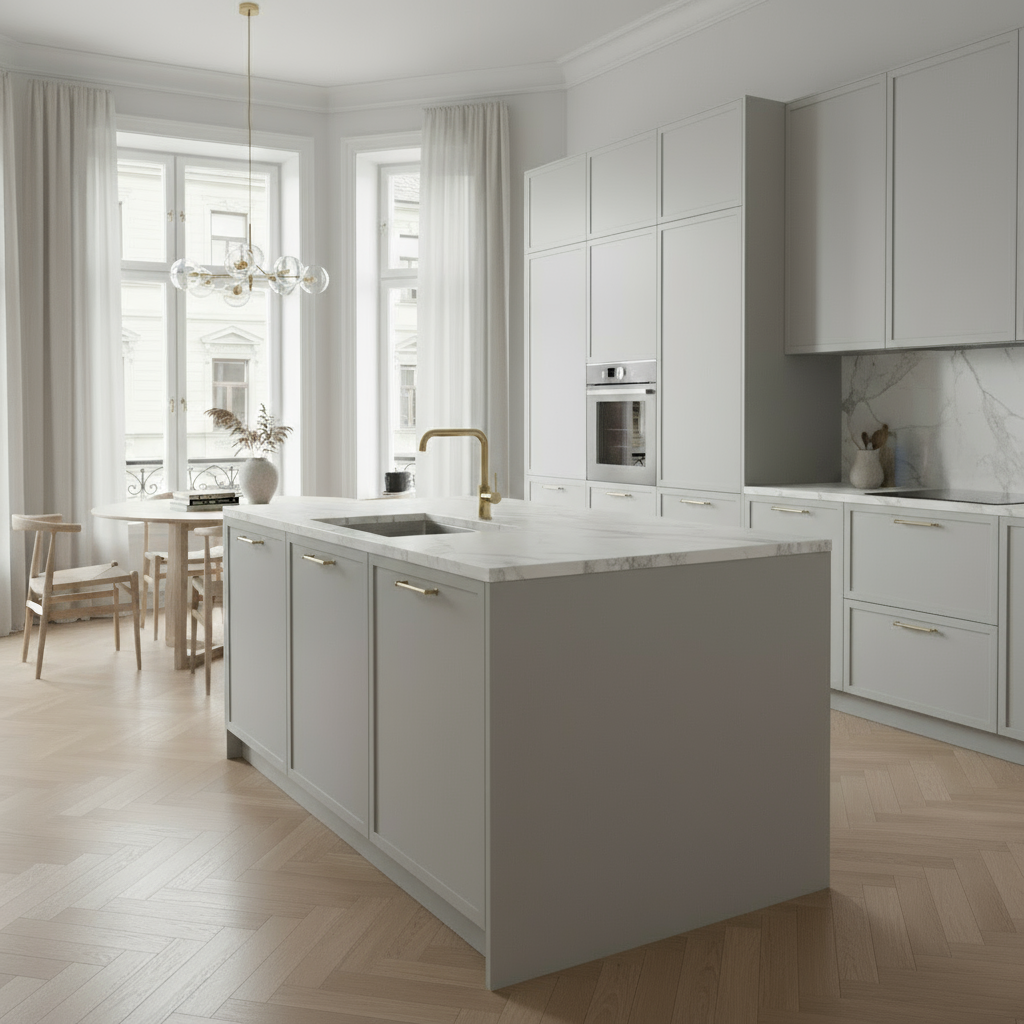 Madrid håndtak, børstet messing