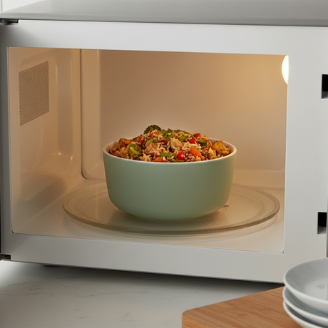 Porselenskål med lokk grønn 2-pack - stilrent oppbevaringssett i to størrelser