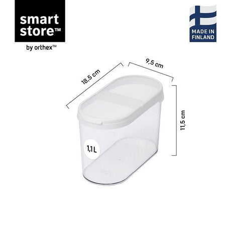 SmartStore Flip oppbevaringsboks med lokk 1,1 L - Lindas Dekor Oppbevaringsboks til mat