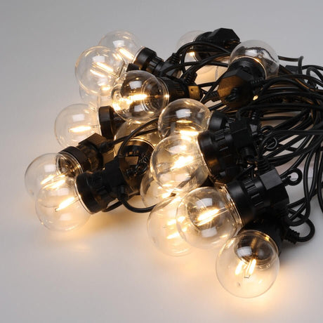 Lyslenke med 20 varm hvite LED pærer