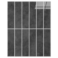 10-pk Alma gloss antrasitt selvklebende veggfliser