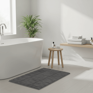 Badematte Tiles grå 80 x 50 cm - Lindas Dekor