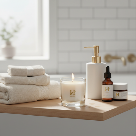 Duftlys i glass med Raspberry Sweet Champagne til stue og bad