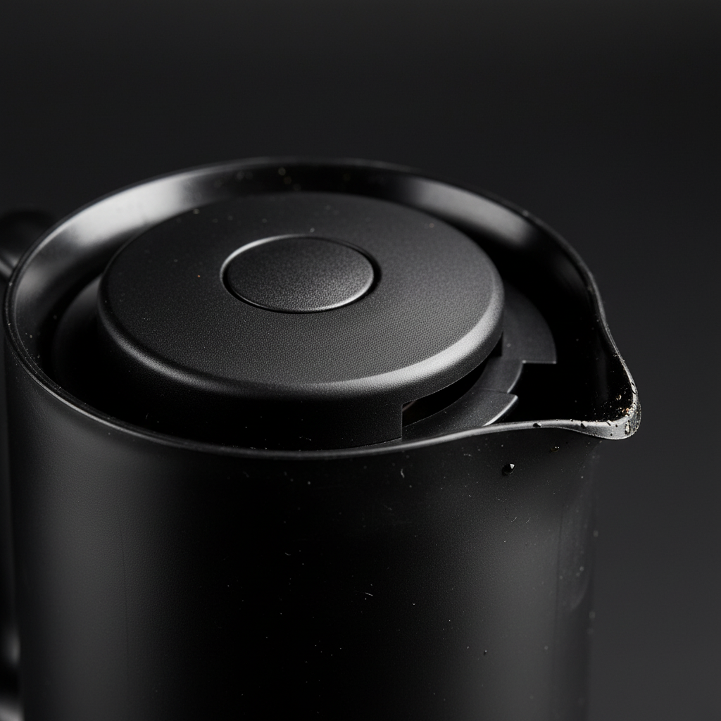 isolert kaffekanne med glassinnsats for varme drikker