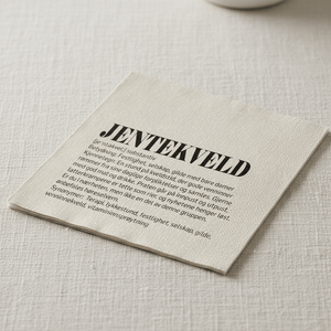 20 - pk Serviett Definisjon Jentekveld beige/sort - Lindas Dekor Servietter