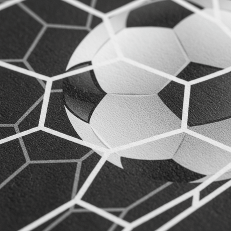 Svarte servietter med fotballmotiv i 20 pk