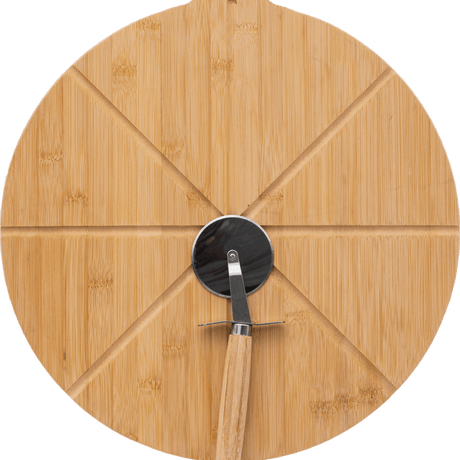 Pizzabrett i bambus med pizzakutter 37 cm – produktbilde 2